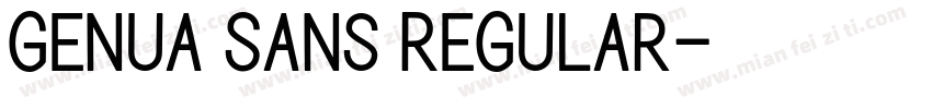 Genua Sans Regular字体转换